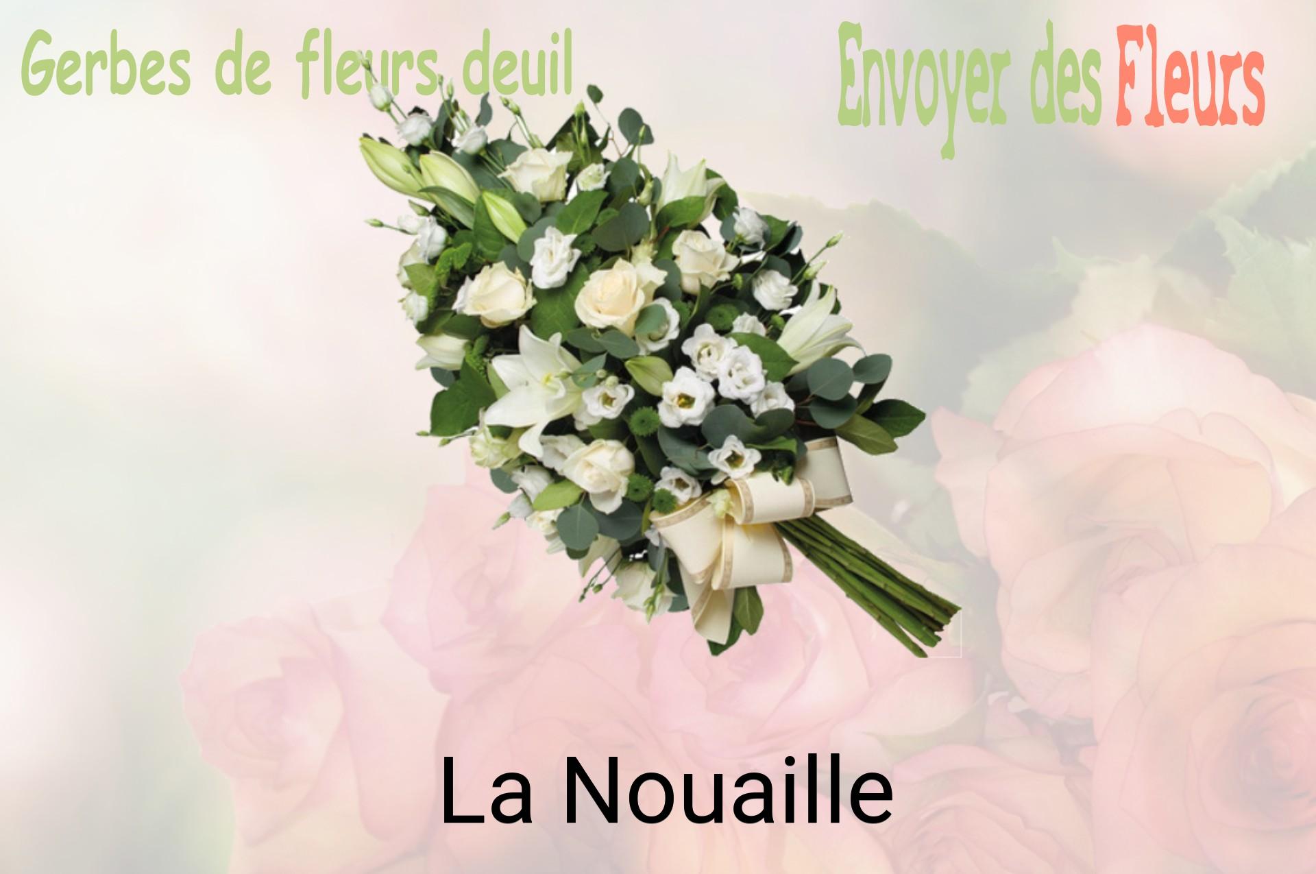 Gerbe de fleurs de deuil livrée à La Nouaille